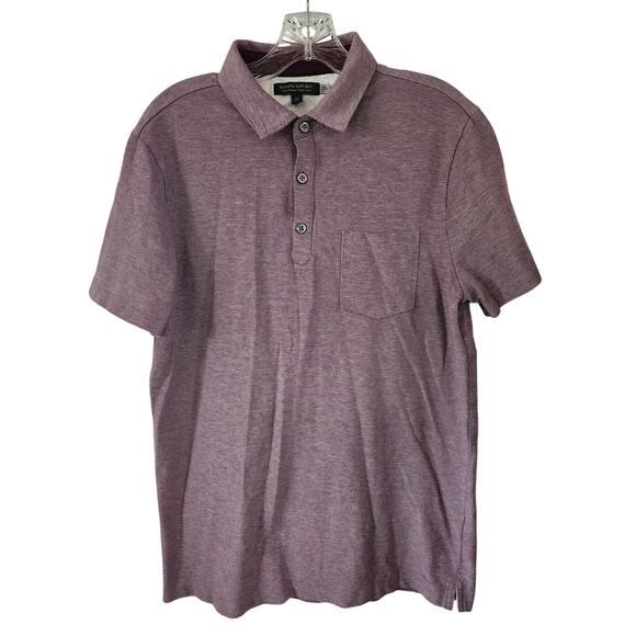 Banana Republic Other - Banana Republic Performance Pique Polo Burgundy & White Size Medium
